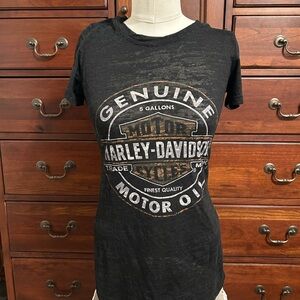 Harley-Davidson Black and Brown Logo Tee